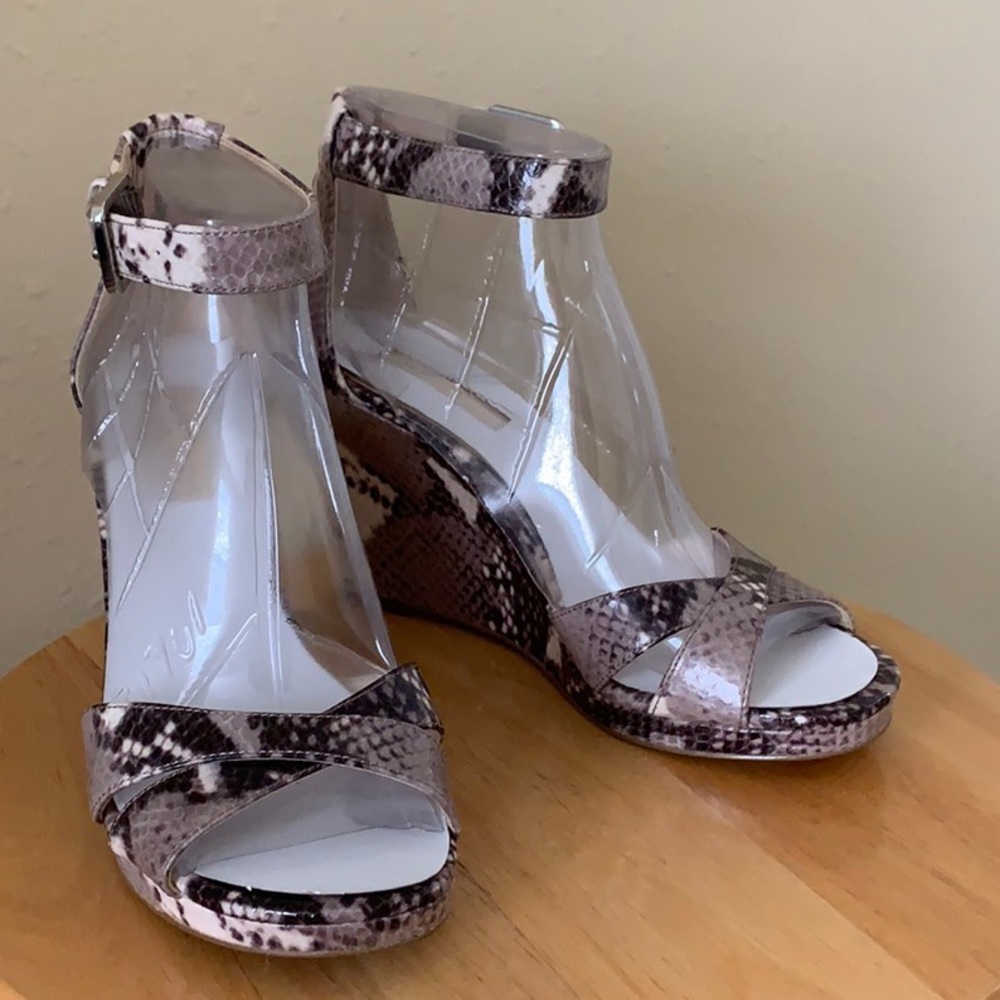 Nine West Snakeskin Wedges